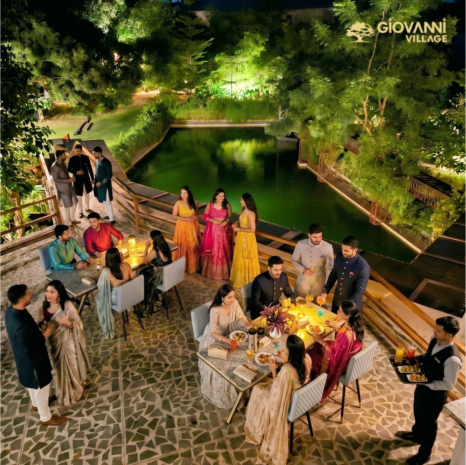 Pihu rooftop restaurant from above